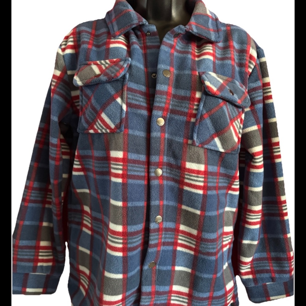 Quicksilver Youth Fleece Shirt Jacket SizeL(14/16) Blue
